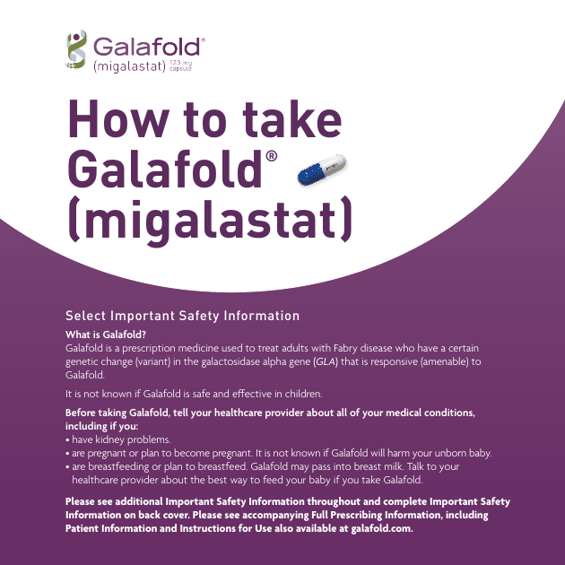 Galafold How to Take Brochure
